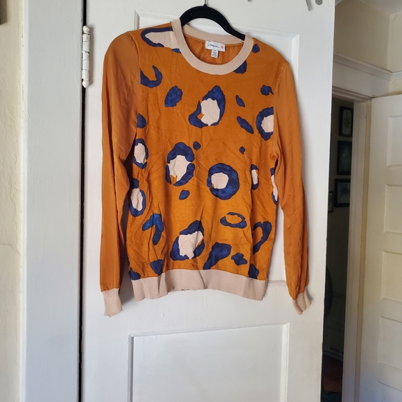 3.1 Phillip Lim for Target Orange and Blue Leopard Print Sweater - Picture 2 of 10
